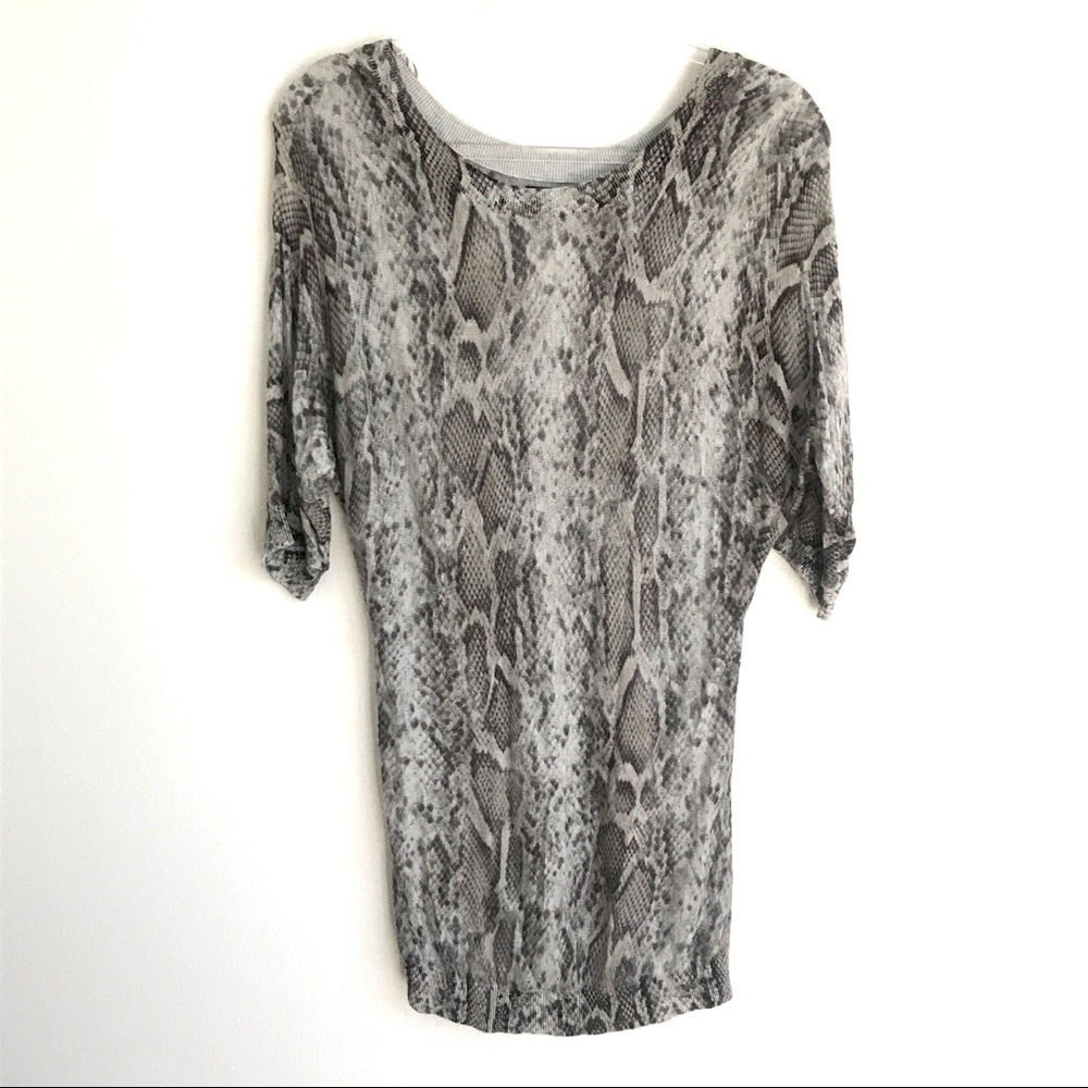 Express snakeskin tunic sweater
